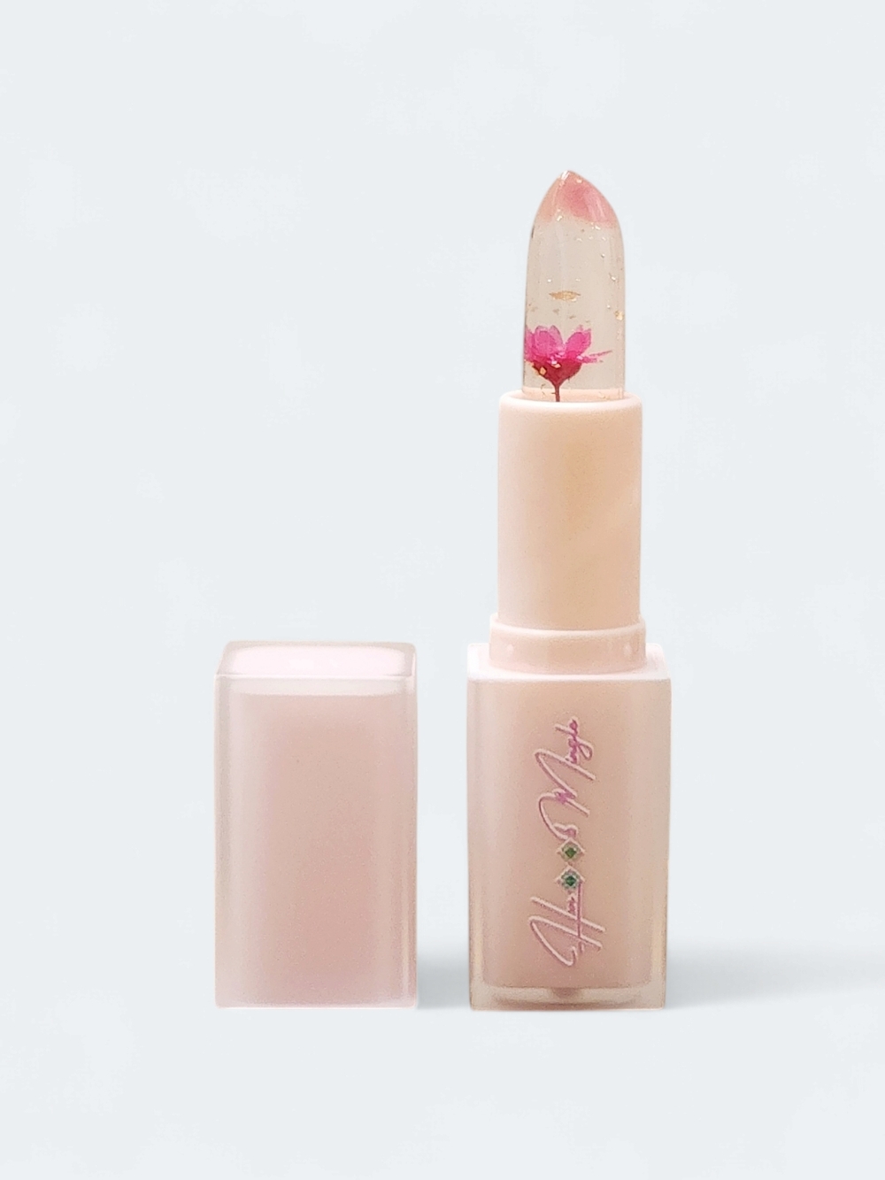 Clear Floral Jelly Lipstick - Pink